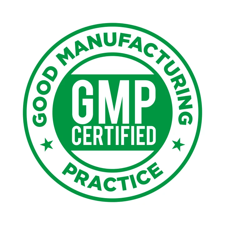 GMP Good Manufacturing Practices certification stamp